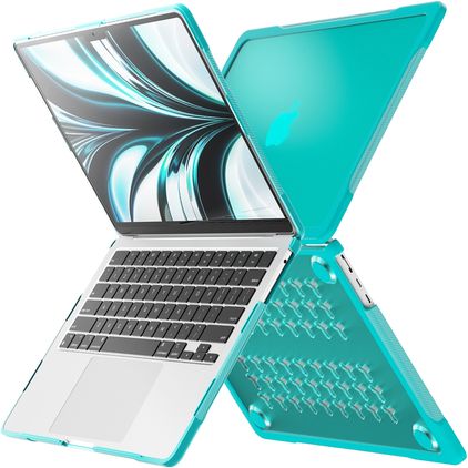 Mobigear Shockproof Pro MacBook Air 13 Inch (2022-2026) Hoes Hardshell Laptopcover MacBook Case - Groen - Model A2681 / A3113 / A3240 / A3449