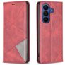 Mobigear Rhombus Slim Samsung Galaxy A27 Hoesje Bookcase - Rood