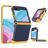 Mobigear Non-slip Armor Samsung Galaxy Z Flip 5 Hoesje Hardcase Backcover Shockproof - Blauw / Geel