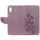 Mobigear Flowers iPhone XR Hoesje Bookcase Portemonnee - Paars