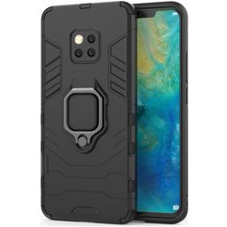 Mobigear Armor Ring Huawei Mate 20 Pro Hoesje Hardcase Backcover Shockproof met Ringhouder - Zwart