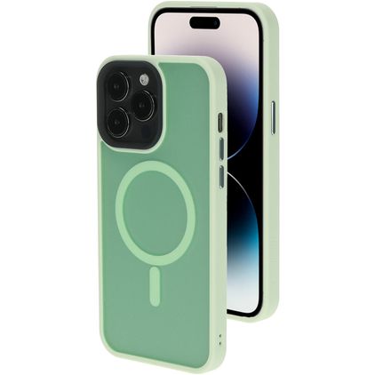 Mobiparts Hardcover iPhone 14 Pro Max MagSafe Hoesje Hardcase Backcover - Satin Light Green