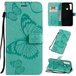 Mobigear Butterfly Xiaomi Redmi Note 8T Hoesje Bookcase Portemonnee - Turquoise