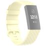 Mobigear Cross Siliconen Fitbit Charge 4 Bandje Gespsluiting - Geel
