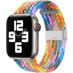 Mobigear Braided Nylon Apple Watch Bandje Klemsluiting - 42/41/40/38 mm - Heartbeat