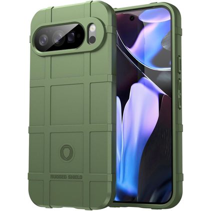 Mobigear Rugged Shield Google Pixel 10 Pro XL Hoesje Flexibel TPU Backcover Shockproof - Groen