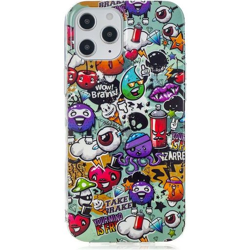 Mobigear Design iPhone 12 Pro Hoesje Flexibel TPU Backcover - Graffiti