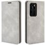 Mobigear Retro Slim Huawei P40 Hoesje Bookcase Portemonnee - Grijs