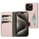 Mobiparts Classic Wallet iPhone 15 Pro Hoesje Bookcase Portemonnee - Roze
