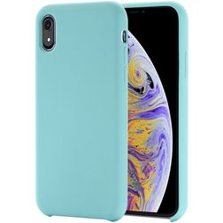Mobigear Rubber Touch iPhone XR Siliconen Hoesje Backcover - Turquoise
