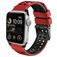 Mobigear Aero Armor Siliconen Apple Watch Bandje Gespsluiting - 49/46/45/44 mm - Rood / Zwart