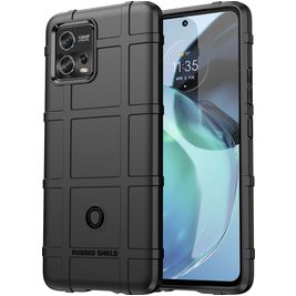 Mobigear Rugged Shield Motorola Moto G72 Hoesje Flexibel TPU Backcover Shockproof - Zwart