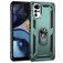 Mobigear Armor Ring Motorola Moto G22 Hoesje Hardcase Backcover Shockproof met Ringhouder - Groen