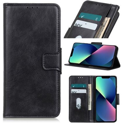 Mobigear Classy iPhone 14 Hoesje Bookcase Portemonnee - Zwart
