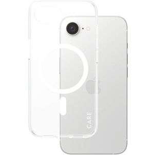 CARE by PanzerGlass Flagship Doorzichtig iPhone 16e MagSafe Hoesje Hardcase Backcover - Transparant