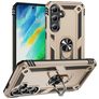 Mobigear Armor ring Samsung Galaxy S24 FE Hoesje Hardcase Backcover Shockproof met Ringhouder - Goud