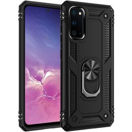 Mobigear Armor Ring Samsung Galaxy S20 Hoesje Hardcase Backcover Shockproof met Ringhouder - Zwart