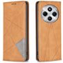 Mobigear Rhombus Slim Xiaomi Redmi 14C Hoesje Bookcase - Cognac