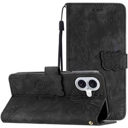 Mobigear Butterfly iPhone 17 Hoesje Bookcase Portemonnee - Zwart