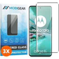Mobigear Premium Motorola Edge 40 Neo Glazen Screenprotector - Case Friendly (3-Pack)