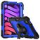Mobigear SureGrip Xtreme iPad Mini 6 (2021) Hoes Hard Kunststof,Siliconen Backcover + Stylus Houder + Schouderband + Standaard - Zwart / Blauw