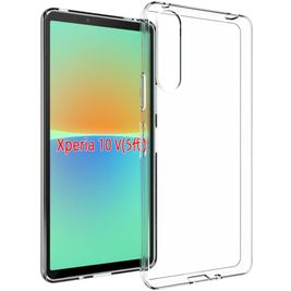 Mobigear Cushion Doorzichtig Sony Xperia 10 V Hoesje Flexibel TPU Backcover Shockproof - Transparant