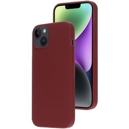 Mobiparts iPhone 14 Plus Siliconen Hoesje Backcover - Plum Red