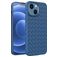Mobigear Woven iPhone 14 Plus Hoesje Flexibel TPU Backcover - Donkerblauw