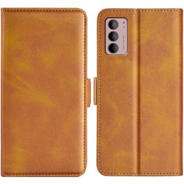Mobigear Slim Magnet Motorola Moto G42 Hoesje Bookcase Portemonnee - Cognac