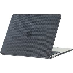 Mobigear Carbon MacBook Air 15 Inch (2023-2025) Hoes Hardshell Laptopcover MacBook Case - Zwart - Model A2941 / A3114 / A3241