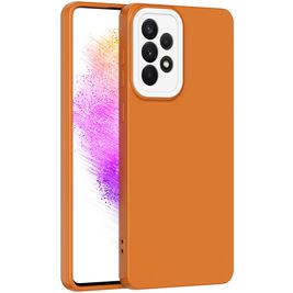 Mobigear Colors Samsung Galaxy A73 Hoesje Flexibel TPU Backcover - Cognac