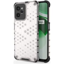 Mobigear Honeycomb Realme C35 Hoesje Hardcase Backcover Shockproof - Wit