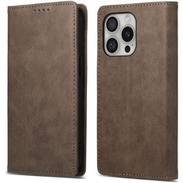 Mobigear Wallet iPhone 16 Pro Hoesje Bookcase Portemonnee - Bruin