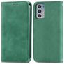 Mobigear Retro Slim Motorola Edge 20 Hoesje Bookcase Portemonnee - Groen