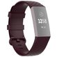 Mobigear Cross Siliconen Fitbit Charge 3 Bandje Gespsluiting - Bordeaux Rood