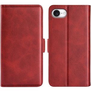 Mobigear Slim Magnet iPhone 16e Hoesje Bookcase Portemonnee - Rood