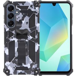 Mobigear Armor Stand Samsung Galaxy A16 Hoesje Hardcase Backcover Shockproof met Standaard - Grijs