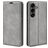 Mobigear Retro Slim Samsung Galaxy S25 FE Hoesje Bookcase Portemonnee - Grijs