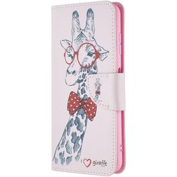 Mobigear Design Nokia G10 Hoesje Bookcase Portemonnee - Giraffe
