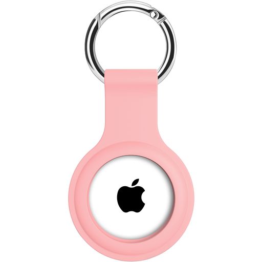 Xccess Keychain Apple AirTag Hoesje Flexibel Siliconen Sleutelhanger - Roze