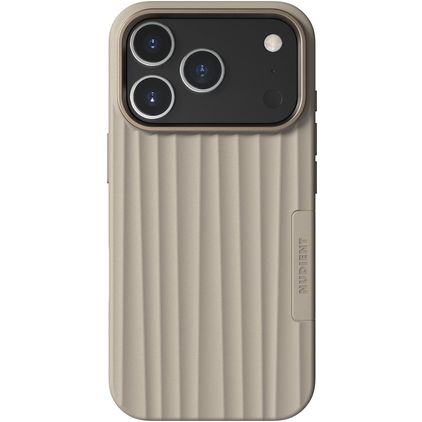 Nudient Bold iPhone 17 Pro MagSafe Hoesje Hardcase Backcover - Linen Beige