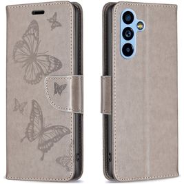 Mobigear Butterfly Samsung Galaxy A54 Hoesje Bookcase Portemonnee - Grijs
