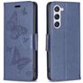 Mobigear Butterfly Samsung Galaxy S24 Hoesje Bookcase Portemonnee - Blauw
