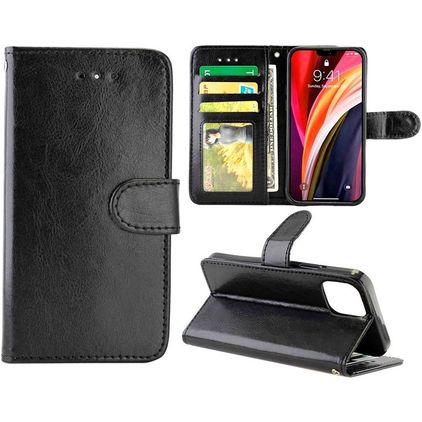 Mobigear Wallet iPhone 12 Pro Hoesje Bookcase Portemonnee - Zwart