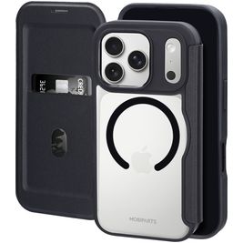 Mobiparts Shield Line iPhone 17 Pro MagSafe Hoesje Bookcase - Zwart