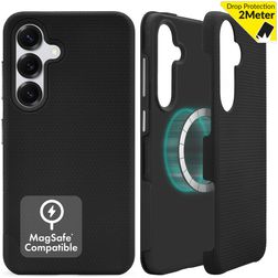 My Style Magsafe Tough Samsung Galaxy S25 MagSafe Hoesje Hardcase Backcover Shockproof - Zwart