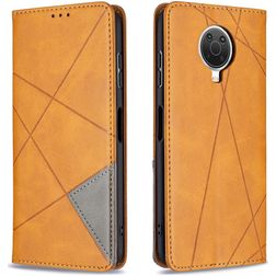 Mobigear Rhombus Slim Nokia G10 Hoesje Bookcase - Cognac
