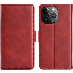 Mobigear Slim Magnet iPhone 15 Pro Hoesje Bookcase Portemonnee - Rood
