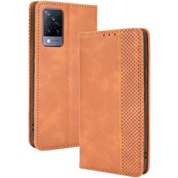 Mobigear Sensation Vivo V21 Hoesje Bookcase Portemonnee - Bruin