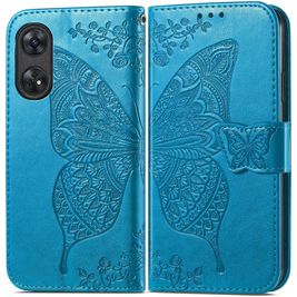 Mobigear Butterfly OPPO Reno 8T 4G Hoesje Bookcase Portemonnee - Blauw